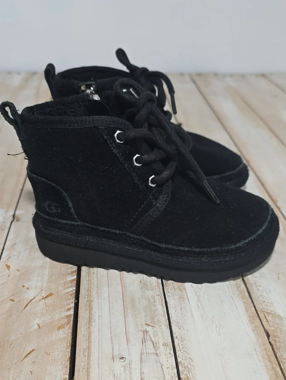 UGG Toddler Neumel II Suede Boots Black Size 9